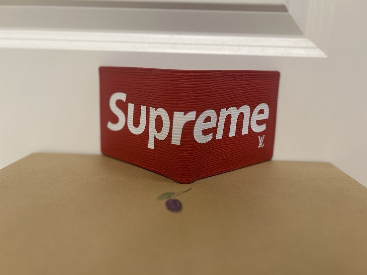 Supreme X Louis Vuitton Logo Red Wallet | eBay Supreme X Louis Vuitton Logo Red Wallet | eBay