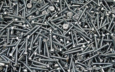 (700) Self-Piercing Zip Screws 10 x 1-1/4 Hex Washer Head 5/16 Combo Drive