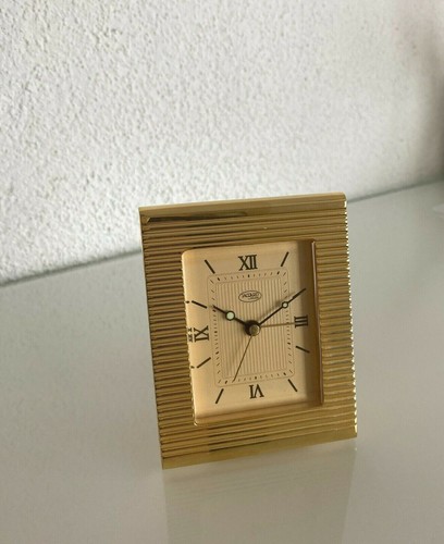 Réveil quartz de luxe Tampa par Jaccard - boîtier laiton et cadran doré - Foto 2 di 2