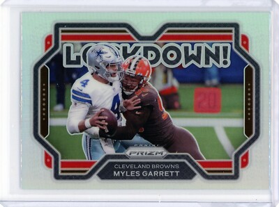 2021 Panini Prizm Myles Garnett Silver Prizm Lockdown #13 Cleveland Browns