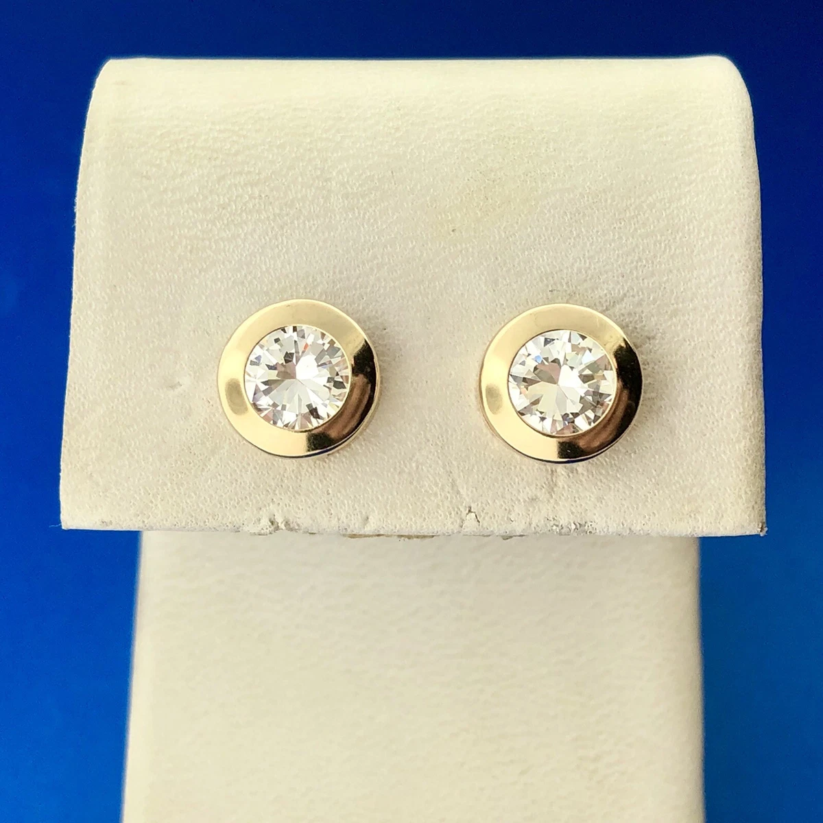 14kt Yellow LV CZ Studs