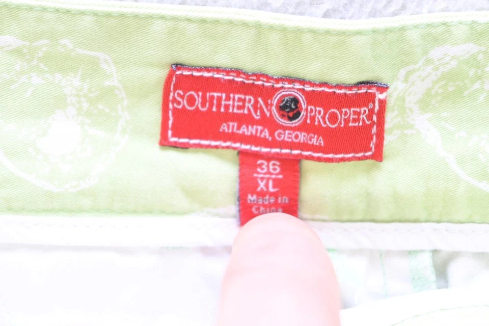 Pantalones Cortos Chinos Southern Proper Caqui Verde Plano Elástico Chino Para Hombres Talla 36 Foto 4 de 4