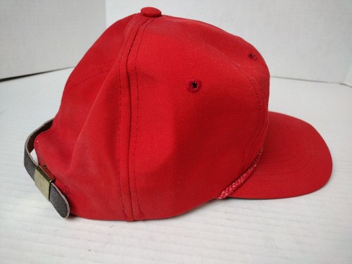 Texace Meaux Digger Ski Club Strap Back Hat Cap Rope Red Embroidered USA - Picture 3 of 9
