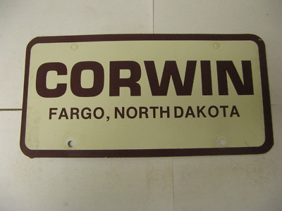 North Dakota ND Corwin Dealer Booster Front License Plate