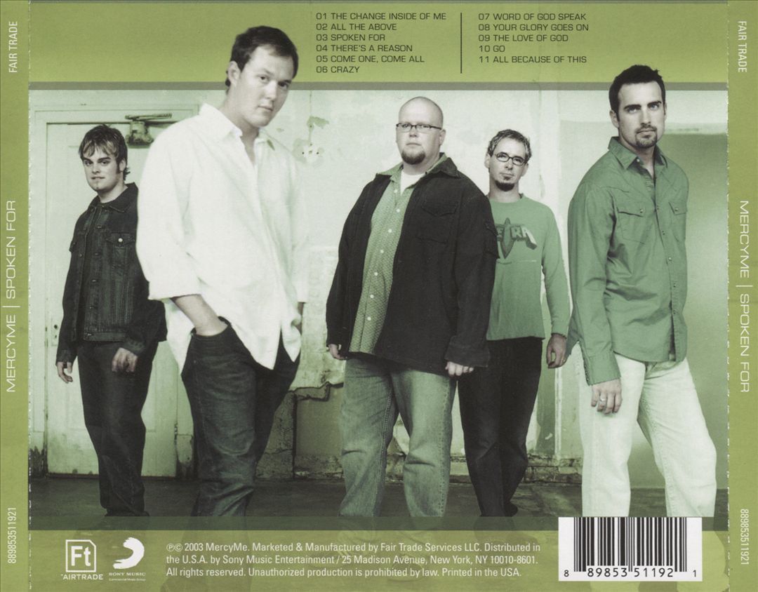 MERCYME SPOKEN FOR NEW CD