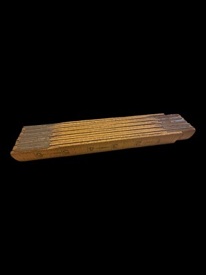 Vintage Ox Wall  72'' Wooden Rule Folding Carpenter's Ruler Wood 6 Ft Made in USA