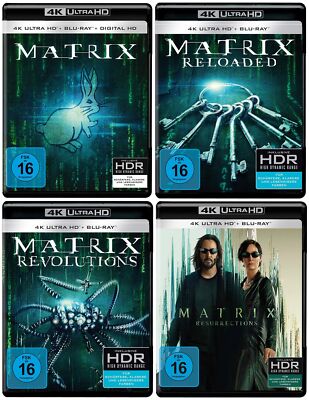 Matrix Quadrologie - Teil 1-4 - 4K Ultra HD # UHD+BLU-RAY-SET-NEU
