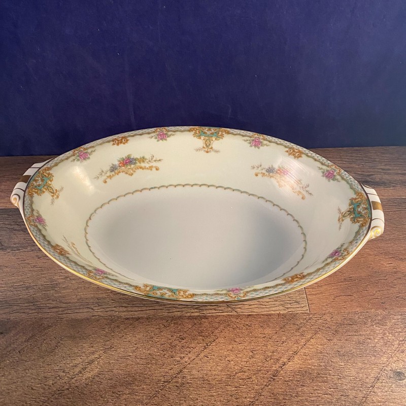 Kingsley Narumi China Occupied Japan Princess Serving Bowl 7.5"W x 11.25"L