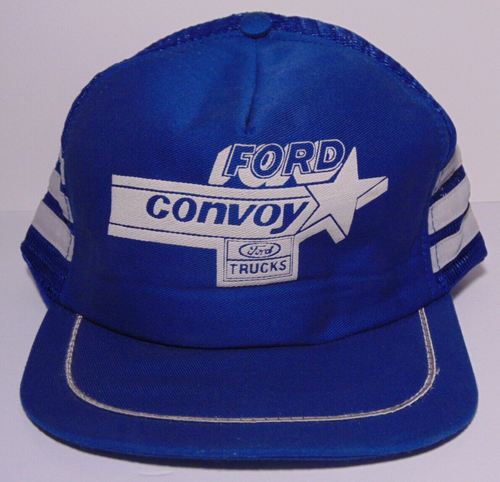 80s Vintage Ford Truck Vintage Trucker Hat 3 Stripe Hat Side Stripes Made in USA - Picture 17 of 19