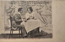 Cartolina 1902 R. Leoncavallo Che notizie mi porti da Parigi?