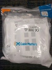 Cable Matters 6-Port Keystone Jack Wall Plate, White (10 Pack)