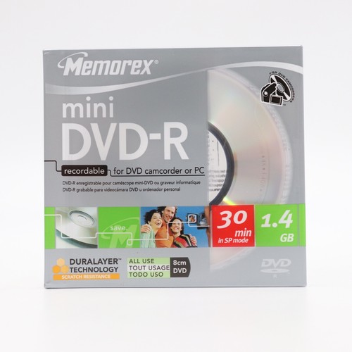 New Memorex Mini DVDR 4X 1.4 GB 30 Min Recordable BRAND NEW FACTORY