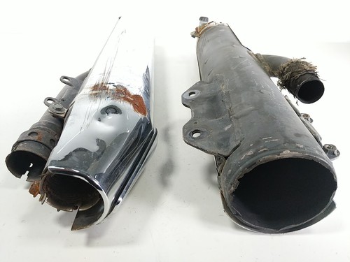 05 Honda VTX1800R VTX 1800 F3 Exhaust Pipe Muffler Silencer Can No Baffling - Picture 3 of 6