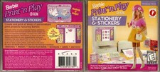 Barbie Print N Play Stationery  Stickers CD-ROM for Windows 95/3.1