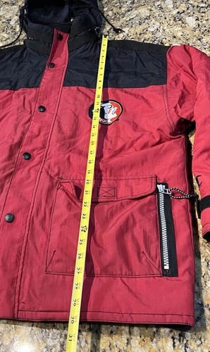Vintage FSU Florida State Champion Jacket XL Puffer Heavy Fleece Lined 90s Logo - Picture 14 of 24