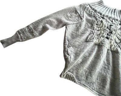 Pull Chauve-souris En Laine - Marque Girbaud - Taille 36 (Femme) - Couleur Grise - Occasion Très Bon état