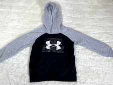 Under Armour Little Boys Hood Sweatshirt Pullover Size 2T Gray Black