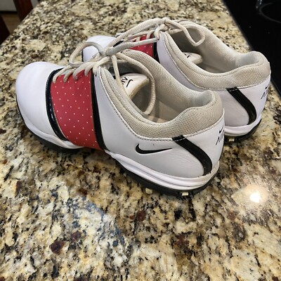 NIKE AIR EMBELLISH Womens Sz-7 Cute White Pink Golf Shoes With
