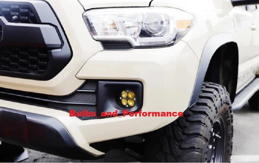 YELLOW LED FOG LIGHTS w/ BRACKETS for TOYOTA TUNDRA TACOMA 4RUNNER 2010-23 - Image 4 of 4