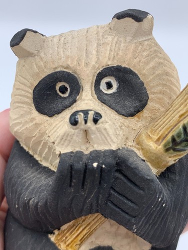 Artesania Rinconada Handmade Ceramic Panda Bear Clay Figurine Uruguay AS IS - Picture 8 of 9