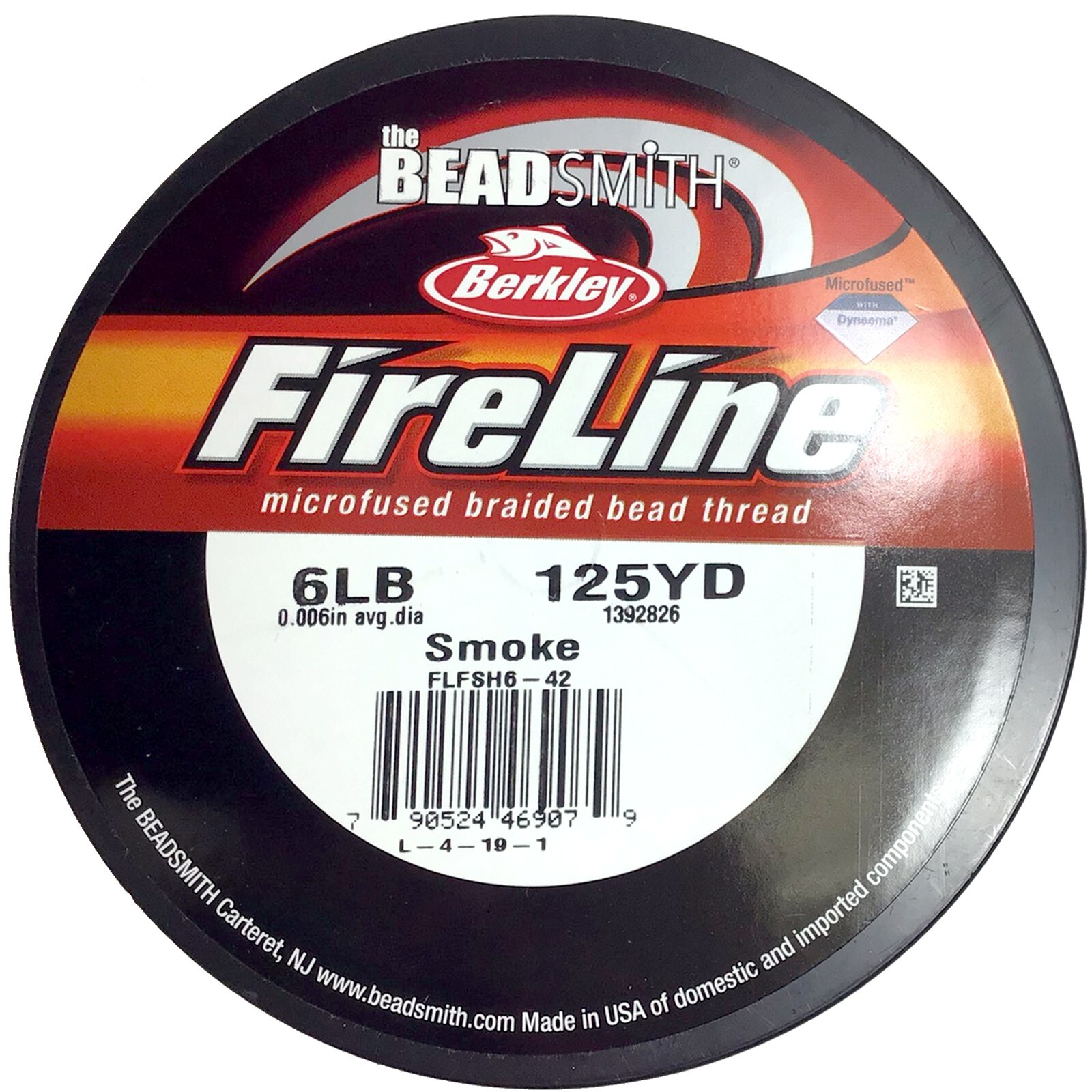 FireLine Beading Thread 6LB Crystal Smoke Black Beadsmith 15YD 50 125  yard/spool 