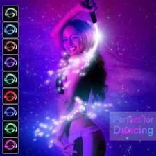 LED Fiber Whip, 360 Rotating Super Bright Party Carnival Atmosphere Props
