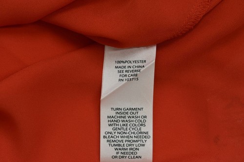 Nanette Lepore Womens Button Down Long Sleeve Lipstick Red Shirt Pleated Panel M - Picture 6 of 9