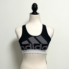 Adidas Black White Unpadded Racerback Mesh Back Sports Bra Girls Large NWT