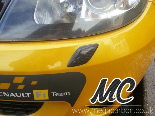 Renault Clio 197/RS200 *Real* Carbon Fibre Headlamp Washer Jet Blanks / Delete