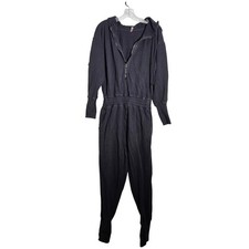Free People Movement Black Hooded Jumpsuit Lounge Wear Full Length M M