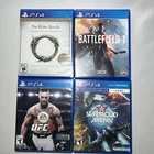 Ps4 Lot Game Bundle Elder Scrolls Online, Battlefield 1, UFC 3, Starblood Arena
