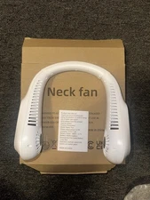 5-Speed Portable Hanging Neck Fan USB Rechargeable Air Cooler Bladeless Silent