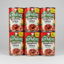 6 CANS Chef Boyardee Spaghetti Sauce with meat 15 Oz Pasta No Preservatives