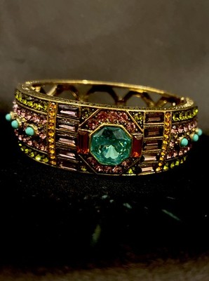 Stunning HEIDI DAUS ''LAVISH LAYERS'' TURQUOISE CRYSTAL BRACELET 7.5''