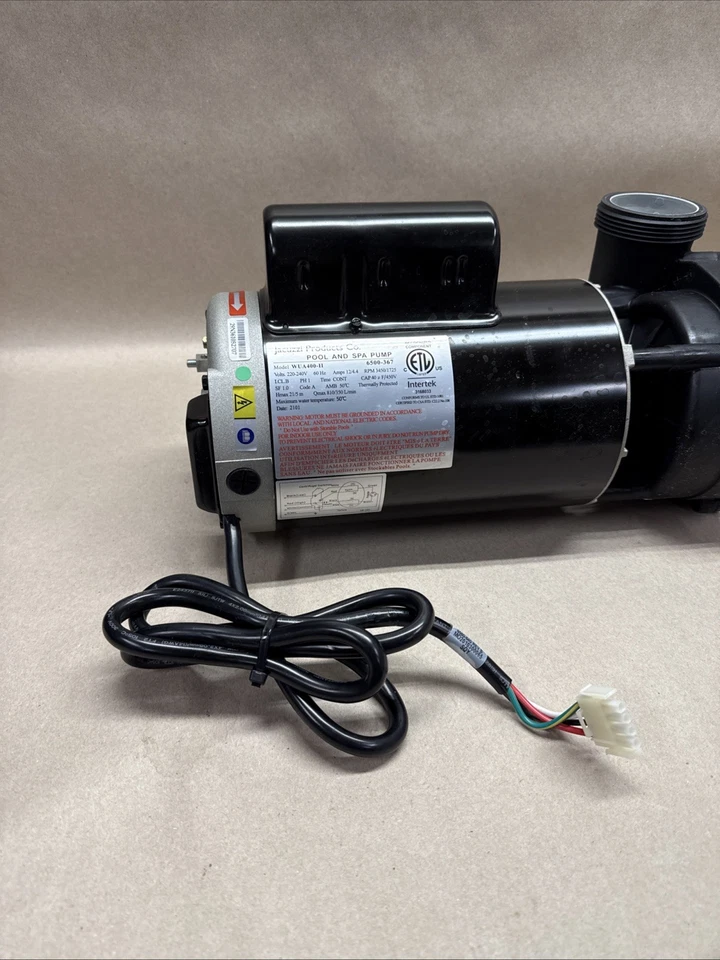 Bomba de chorro de bañera de hidromasaje Intertek WUA400-II 2" 6 HP 2 velocidades bomba de chorro de bañera de hidromasaje 230 v LEER Foto 3 de 4