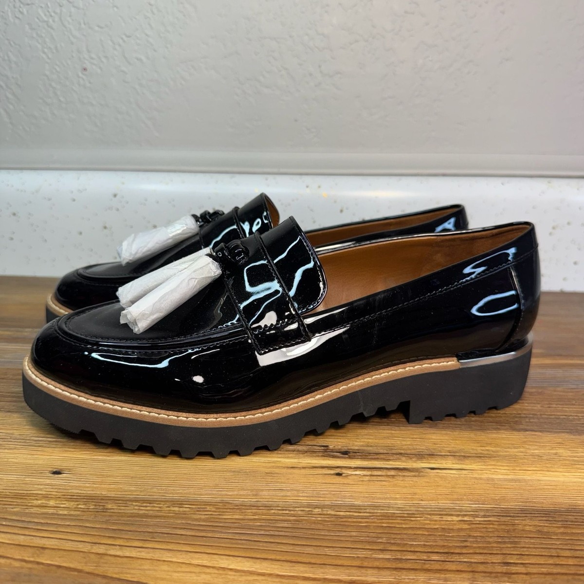 Franco Sarto Black Patent Tassel Loafers for Women\'s Franco Carolynn Tassel Loafer | Womens Loafers | Franco Sarto main image 4