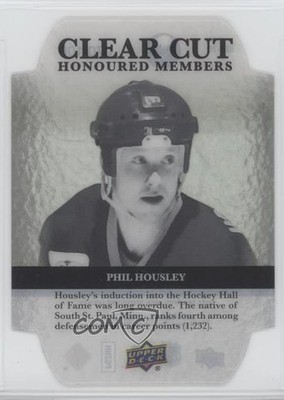 2017-18 Upper Deck Clear Cut Honoured Members Update 70/100 Phil Housley HOF 2js
