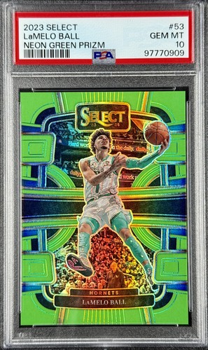 Lamelo Ball SP Neon Green #/75 Minnesota Timberwolves Gem Mint PSA 10