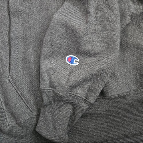 Sudadera con Capucha Champion Tejido Inverso Gris Bordado Logo C Para Hombre Mediana De Colección - Imagen 4 de 12