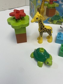 Lego Duplo 10801 Baby Animals Complete Giraffe Turtle Tiger Polar Bear With Box