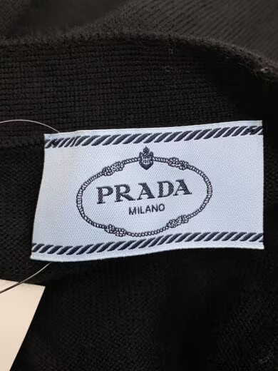 PRADA/Lightweight Cardigan/Size 42/Wool/Black/Solid/X0052-00002 thumbnail 3