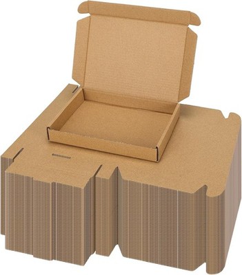 7x5x1 Inch Shipping Boxes 100 Pack Brown Tab Lock Tuck Top Mailer Boxes