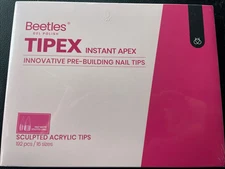 Beetles Tipex Instant Apex Nail Tips, 192 pc 16 sizes Pre-Building & Pre-Etch...