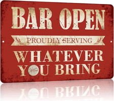 Vintage Bar Sign Decor Funny Bar Open Metal Signs for Home Bar Man Cave Decor Gi