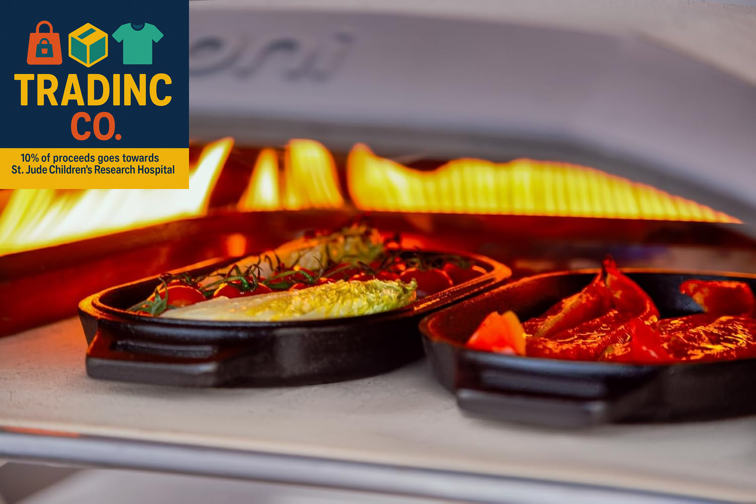 Cast Iron Grizzler Pan - Grill Frying Pan, 12" X 6" Griddle Plate with Removable