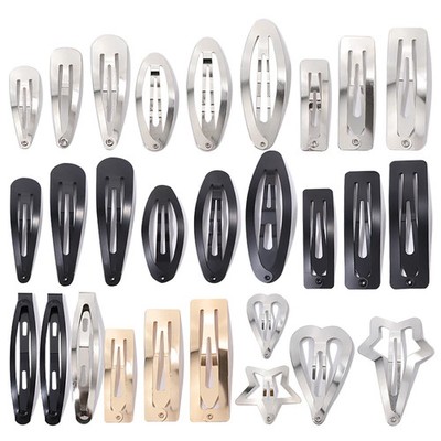10/20PCS Women Basic Alloy Hairpin Silver Gold Waterdrop Shape Hair Clips Gir