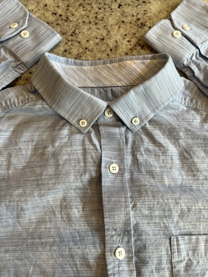  Camisa de algodón estampada Johnston & Murphy para hombre talla grande  Foto 3 de 4