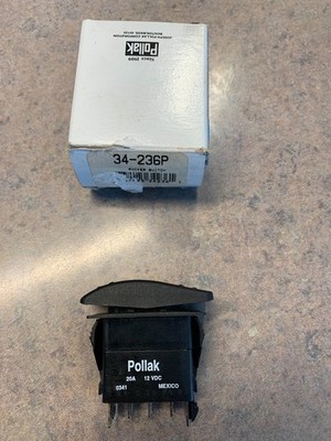 NOS Pollak Rocker Switch Mom On-Off-Mom On-SPDT