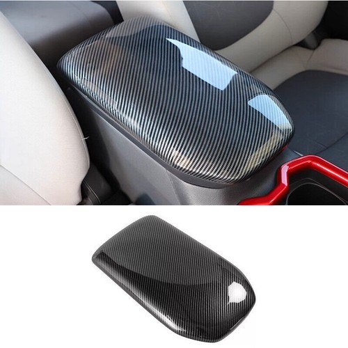For Toyota Rav4 2019-2024 Carbon Fiber Central Armrest Storage Box Cover Trim
