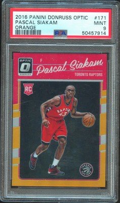 Pascal Siakam 2016-17 Optic Orange Rookie RC Toronto Raptors 193/199 PSA 9